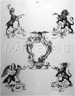 Harpy: Heraldic devices - lion, stag