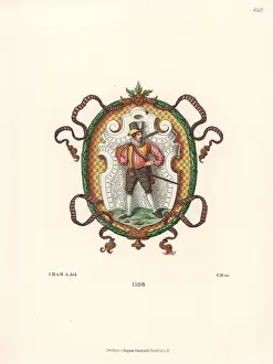 Aschaffenburg: Heraldic shield of a gunmaster from an art