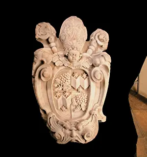 Admont: Heraldic stone the abbot Urban Weber