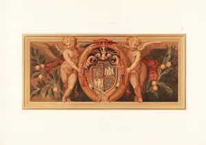 Ernst Ewald: Heraldic wall panel from the Villa d'Este, Tivoli