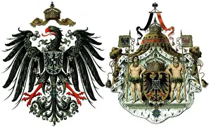 Guidon: heraldry, coat of arms, Germany, imperial eagle