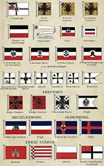 Reichsmarine: heraldry, flags, Germany, plate of flags of the