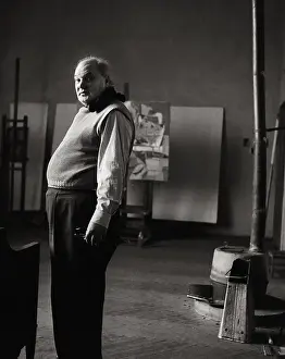 Boeckl: Herbert Boeckl in his studio