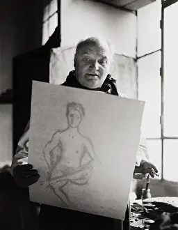Boeckl: Herbert Boeckl in his studio