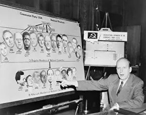 Subversives: Herbert Brownell pointing to charts he used in