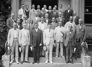 Humanitarians: Herbert Hoover with the senior staff of the U.S
