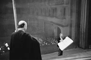 Rheingold: Herbert von Karajan at a rehearsal for