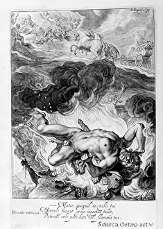 Muses: Hercules driven to madness. Engraving from Tableaux