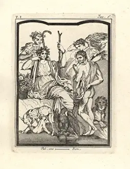 Suckled: Hercules and his son Telephus, who was suckled by a doe