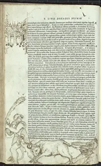 Remus: Hercules strikes Cacus, and view of Rome