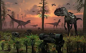 Allosaurus: A herd of Allosaurus dinosaur cause chaos