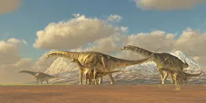 Huinculensis: A herd of Argentinosaurus dinosaurs