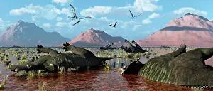 Misfortune: A herd of dead Centrosaurus dinosaurs killed by a flash ?