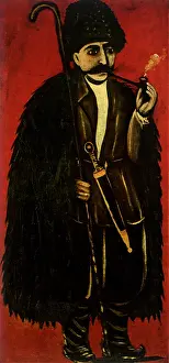 Pirosmani: Herder in Cape on Red