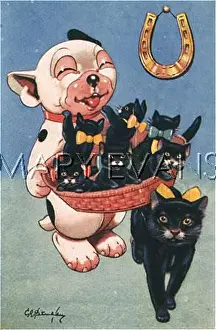 Armful: Here's a load of luck coming your way by G.E Studdy