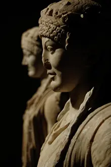 Torso: Herma of Caryatid. Pentelic marble. Archaic style. Augustan