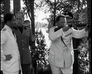 Practising: Herman Goering Practising Shooting