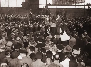 Lectern: Hermann Goering at Blohm + Voss, 1935