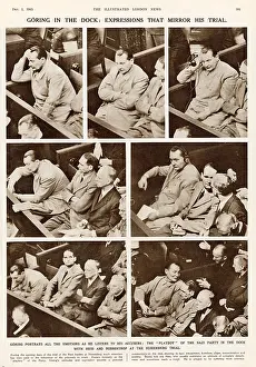 Tribunal: Hermann Goering in the dock at Nuremberg trials