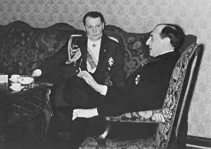 Jozef: Hermann Goering (left) talking with Josef Beck