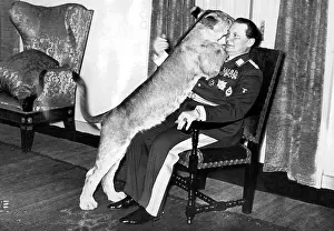 Carinhall: Hermann Goering with lioness