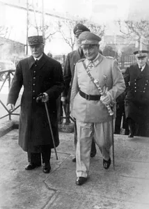 Petain: Hermann Goering and Marshal Petain in St. Florentin, France