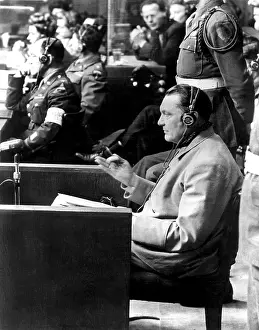 Testifies: Hermann Goering during Nuremberg Trials