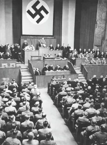 Kroll Opera: Hermann Goering at the opening of the Reichstag in the Kroll