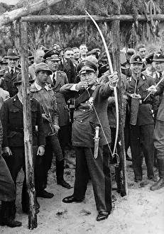 Schorfheide: Hermann Goring while archery, 1939