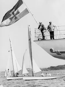 Grille: Hermann Goring on board of the Aviso Grille, 1935