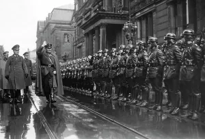 G Ring: Hermann Goring inspects Berlin policemen, 1933