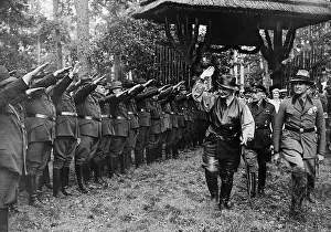 Bison: Hermann Goring at the opening of the bison enclosure in the