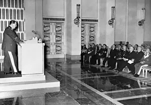 Erhard: Hermann Goring speaks at the founding of the Academy for Avi