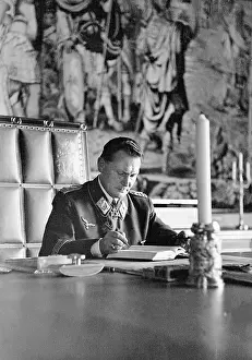 Schorfheide: Hermann Goring in his study, 1940