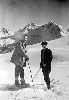 Arosa: Hermann Hesse skiing, 1928