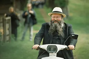 Moped: Hermann Nitsch on his moped