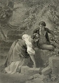 Brunnen: Hermann und Dorothea am brunnen