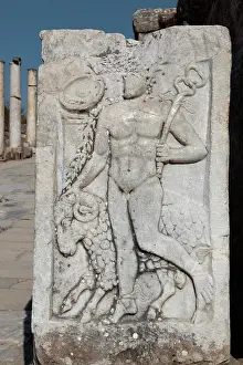 Caduceus: Hermes relief, Ephesus, Izmir, Turkey