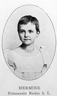 Greiz: Hermine Reuss Elder Line as child, around 1892