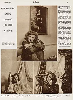 Sep25: Hermione Gingold at home