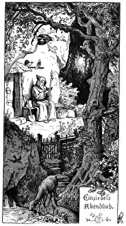Hermit: Hermit in the forest, mid 19th century