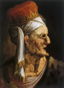 Composed: Herod king of the Jews. Crowned head with face