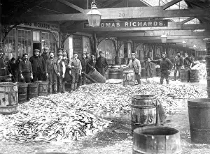 Lowestoft: Herring market in Lowestoft, 1898