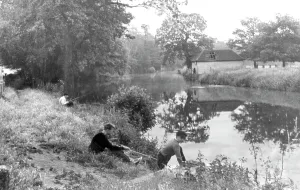 Hersham: Hersham, River Mole c1955