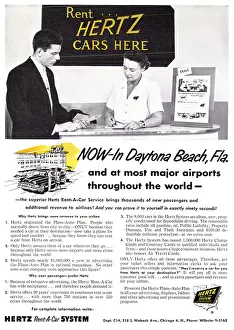 Hertz: Hertz Rent-A-Car System 1954 Advert