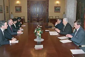 Charette: Herve de Charette on visit to Russia, 1996
