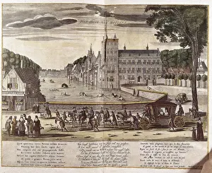 Coachs: Het Hoff van Hollant. Engraving. FRANCE. ZLE-DE-FRANCE