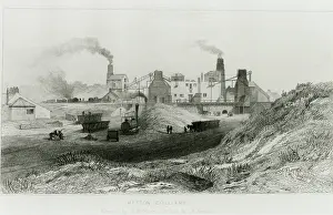 Hetton: Hetton Colliery, engraving