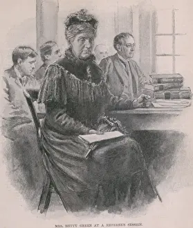 Accounting: Hetty Green 1834-1916 at a referee's session ?