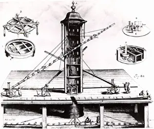 Gdansk: Hevelius's plan for a tower observatory, showing